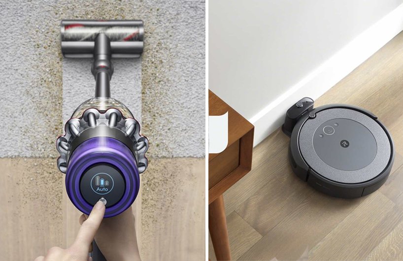 So sánh máy hút bụi cầm tay Dyson với robot hút bụi Roomba