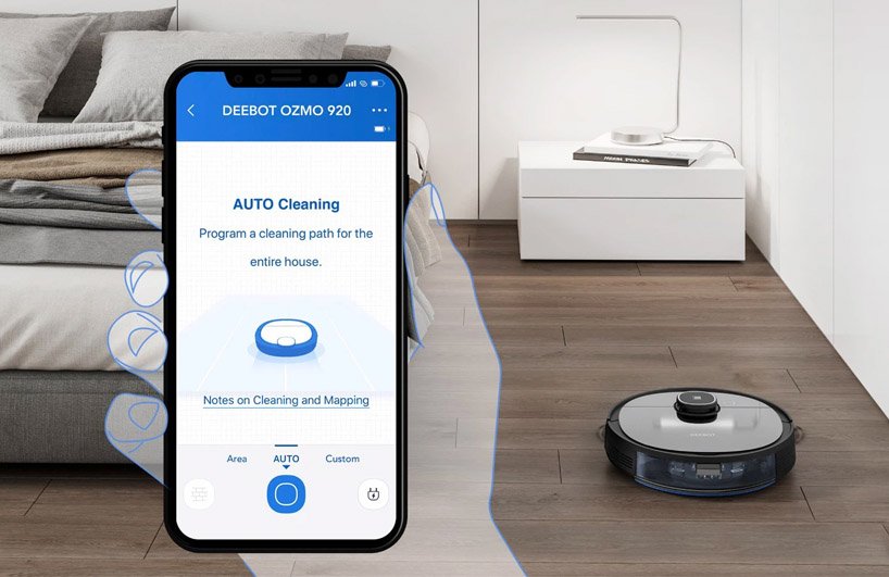 cách lên lịch làm việc cho robot hút bụi Ecovacs