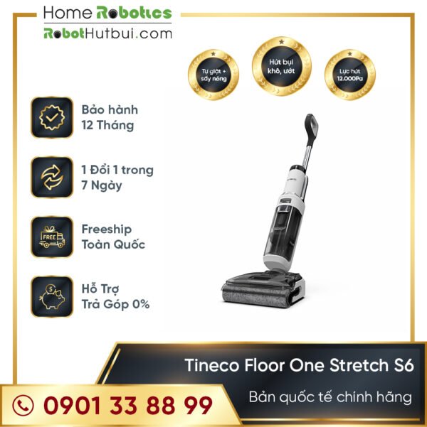 máy hút bụi lau sàn tineco floor one stretch s6